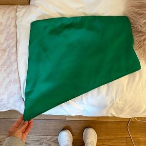 Superdown Green Strapless Asymmetrical Top